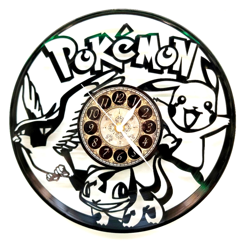 POKEMON vinyl record clock        kids room clocks